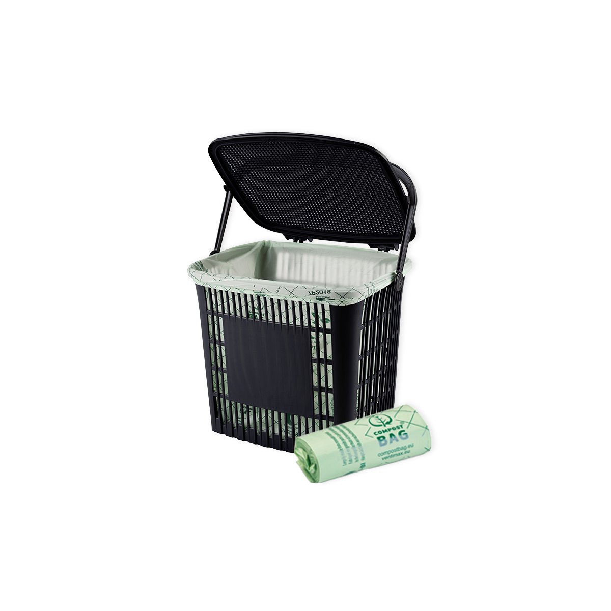 Afvalbakje groente & fruit 'EcoDutch' 7,5 liter + composteerbare zakjes