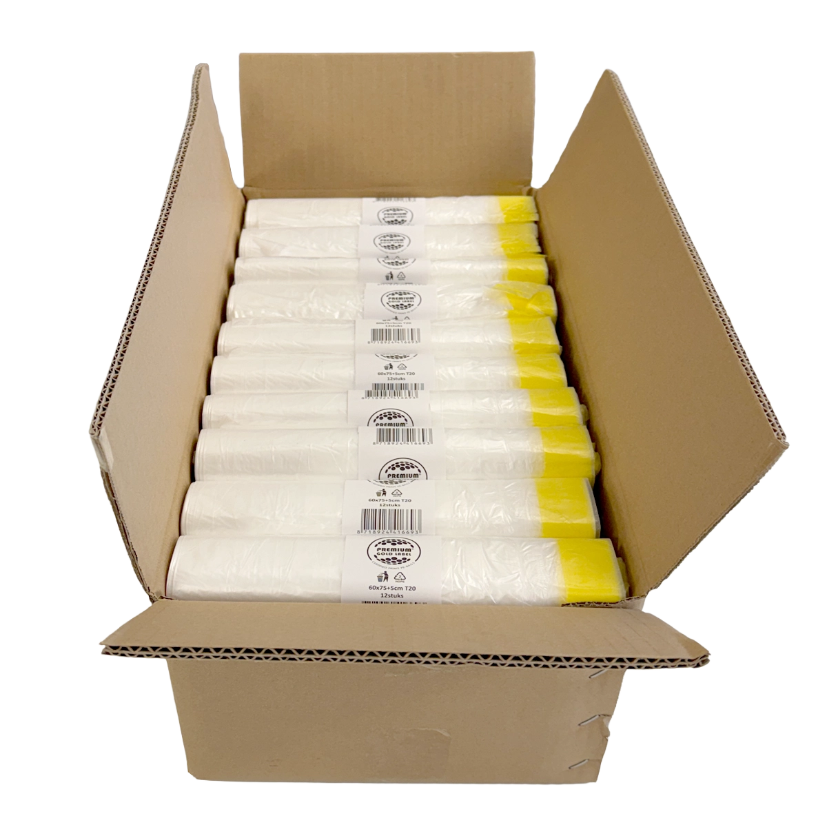 Afvalzak PMD trekband 60 liter - doos