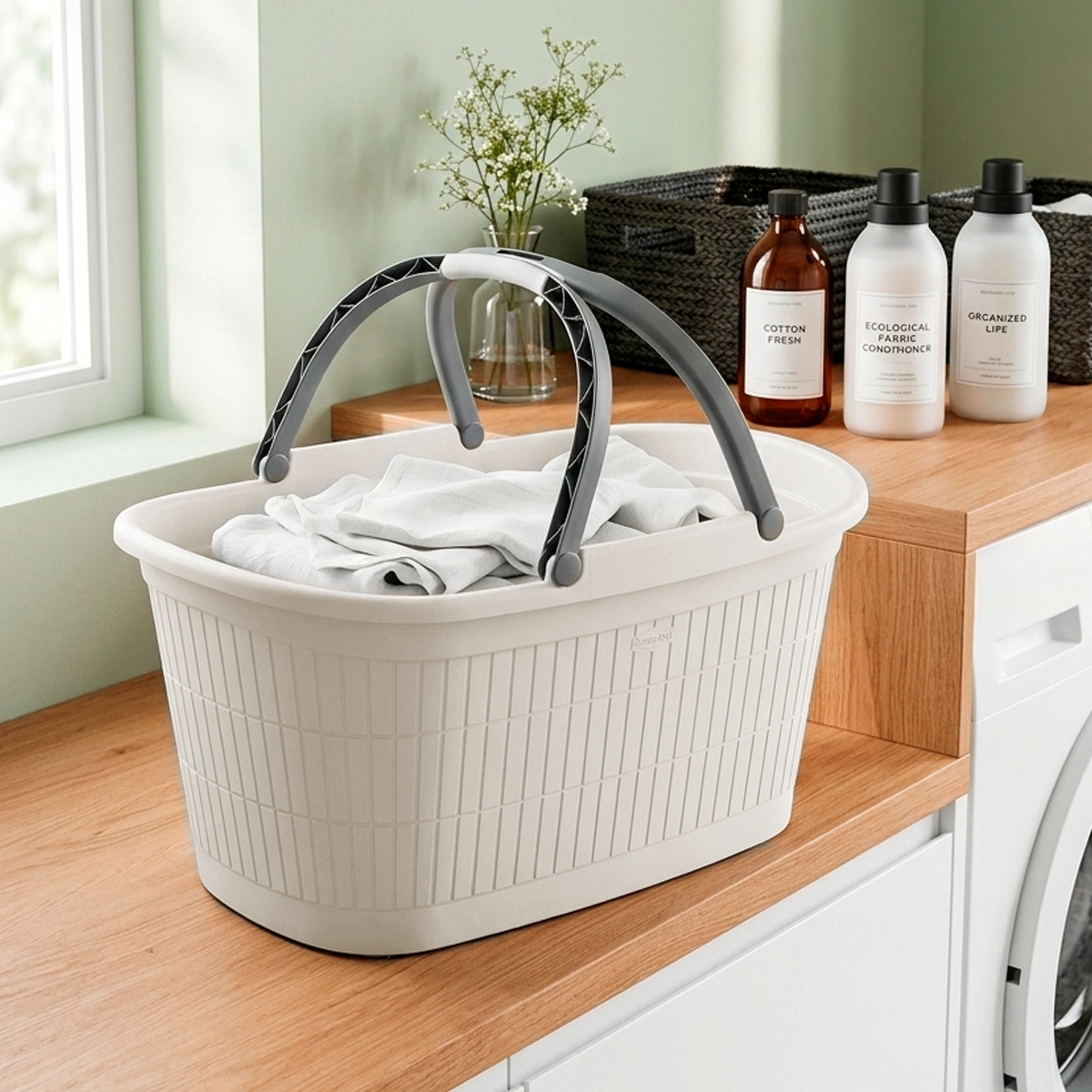 Wasmand met handgrepen 'Domus'
