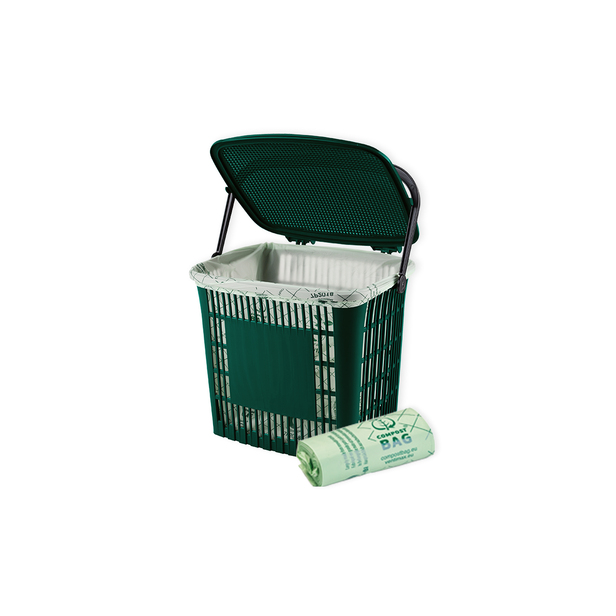 Afvalbakje groente & fruit 'EcoDutch' 7,5 liter + composteerbare zakjes