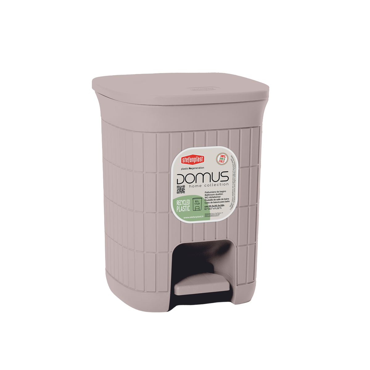 Pedaalemmer 6 liter badkamer 'Domus'
